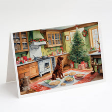 Load image into Gallery viewer, Irish Setter Christmas Cookies Greeting Cards - Blank Note Cards – 8-Pack of Artist-Designed Cards with Envelopes