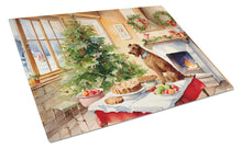 Load image into Gallery viewer, Irish Terrier Christmas Cookies Glass Cutting Boards – Durable, Decorative Kitchen Art