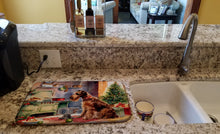 Load image into Gallery viewer, Irish Terrier Christmas Cookies Dish Drying Mat
