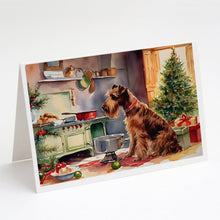 Load image into Gallery viewer, Irish Terrier Christmas Cookies Greeting Cards - Blank Note Cards – 8-Pack of Artist-Designed Cards with Envelopes