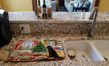 Load image into Gallery viewer, Irish Water Spaniel Christmas Cookies Dish Drying Mat