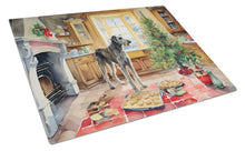 Load image into Gallery viewer, Irish Wolfhound Christmas Cookies Glass Cutting Boards – Durable, Decorative Kitchen Art