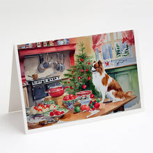 Load image into Gallery viewer, Japanese Chin Christmas Cookies Greeting Cards - Blank Note Cards – 8-Pack of Artist-Designed Cards with Envelopes