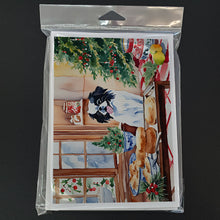 Load image into Gallery viewer, Japanese Chin Christmas Cookies Greeting Cards - Blank Note Cards – 8-Pack of Artist-Designed Cards with Envelopes