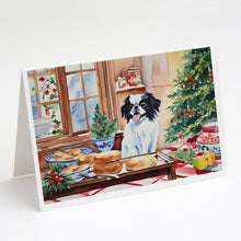 Load image into Gallery viewer, Japanese Chin Christmas Cookies Greeting Cards - Blank Note Cards – 8-Pack of Artist-Designed Cards with Envelopes
