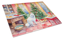 Load image into Gallery viewer, Japanese Spitz Christmas Cookies Glass Cutting Boards – Durable, Decorative Kitchen Art