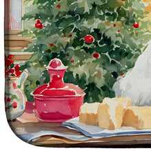 Load image into Gallery viewer, Japanese Spitz Christmas Cookies Dish Drying Mat