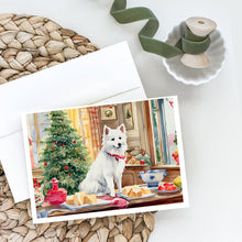 Load image into Gallery viewer, Japanese Spitz Christmas Cookies Greeting Cards - Blank Note Cards – 8-Pack of Artist-Designed Cards with Envelopes