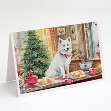 Load image into Gallery viewer, Japanese Spitz Christmas Cookies Greeting Cards - Blank Note Cards – 8-Pack of Artist-Designed Cards with Envelopes