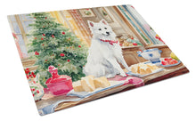 Load image into Gallery viewer, Japanese Spitz Christmas Cookies Glass Cutting Boards – Durable, Decorative Kitchen Art