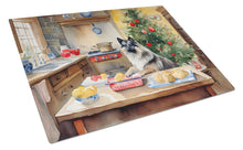Load image into Gallery viewer, Keeshond Christmas Cookies Glass Cutting Boards – Durable, Decorative Kitchen Art