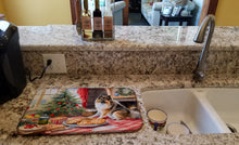 Load image into Gallery viewer, Keeshond Christmas Cookies Dish Drying Mat