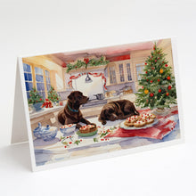 Load image into Gallery viewer, Labrador Retriever Christmas Cookies Greeting Cards - Blank Note Cards – 8-Pack of Artist-Designed Cards with Envelopes