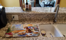 Load image into Gallery viewer, Lakeland Terrier Christmas Cookies Dish Drying Mat