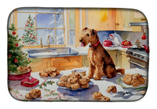 Load image into Gallery viewer, Lakeland Terrier Christmas Cookies Dish Drying Mat