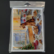 Load image into Gallery viewer, Lakeland Terrier Christmas Cookies Greeting Cards - Blank Note Cards – 8-Pack of Artist-Designed Cards with Envelopes