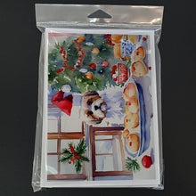 Load image into Gallery viewer, Lhasa Apso Christmas Cookies Greeting Cards - Blank Note Cards – 8-Pack of Artist-Designed Cards with Envelopes