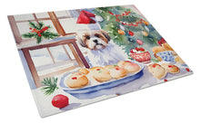 Load image into Gallery viewer, Lhasa Apso Christmas Cookies Glass Cutting Boards – Durable, Decorative Kitchen Art