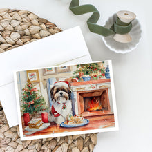 Load image into Gallery viewer, Lhasa Apso Christmas Cookies Greeting Cards - Blank Note Cards – 8-Pack of Artist-Designed Cards with Envelopes