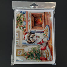 Load image into Gallery viewer, Lhasa Apso Christmas Cookies Greeting Cards - Blank Note Cards – 8-Pack of Artist-Designed Cards with Envelopes