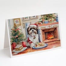 Load image into Gallery viewer, Lhasa Apso Christmas Cookies Greeting Cards - Blank Note Cards – 8-Pack of Artist-Designed Cards with Envelopes