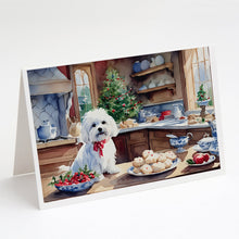 Load image into Gallery viewer, Maltese Christmas Cookies Greeting Cards - Blank Note Cards – 8-Pack of Artist-Designed Cards with Envelopes
