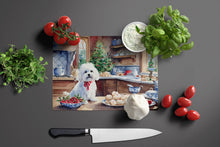 Load image into Gallery viewer, Maltese Christmas Cookies Glass Cutting Boards – Durable, Decorative Kitchen Art