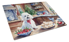 Load image into Gallery viewer, Maltese Christmas Cookies Glass Cutting Boards – Durable, Decorative Kitchen Art