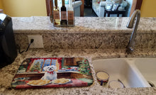 Load image into Gallery viewer, Maltese Christmas Cookies Dish Drying Mat