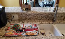 Load image into Gallery viewer, Miniature Pinscher Christmas Cookies Dish Drying Mat