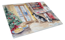 Load image into Gallery viewer, Norwegian Elkhound Christmas Cookies Glass Cutting Boards – Durable, Decorative Kitchen Art