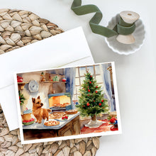 Load image into Gallery viewer, Norwich Terrier Christmas Cookies Greeting Cards - Blank Note Cards – 8-Pack of Artist-Designed Cards with Envelopes