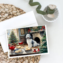 Load image into Gallery viewer, Old English Sheepdog Christmas Cookies Greeting Cards - Blank Note Cards – 8-Pack of Artist-Designed Cards with Envelopes