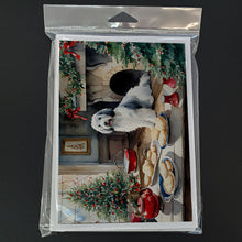 Load image into Gallery viewer, Old English Sheepdog Christmas Cookies Greeting Cards - Blank Note Cards – 8-Pack of Artist-Designed Cards with Envelopes