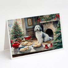 Load image into Gallery viewer, Old English Sheepdog Christmas Cookies Greeting Cards - Blank Note Cards – 8-Pack of Artist-Designed Cards with Envelopes