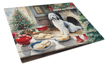 Load image into Gallery viewer, Old English Sheepdog Christmas Cookies Glass Cutting Boards – Durable, Decorative Kitchen Art