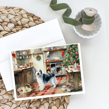 Load image into Gallery viewer, Old English Sheepdog Christmas Cookies Greeting Cards - Blank Note Cards – 8-Pack of Artist-Designed Cards with Envelopes