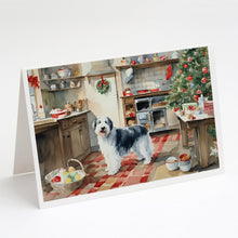 Load image into Gallery viewer, Old English Sheepdog Christmas Cookies Greeting Cards - Blank Note Cards – 8-Pack of Artist-Designed Cards with Envelopes