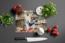 Load image into Gallery viewer, Old English Sheepdog Christmas Cookies Glass Cutting Boards – Durable, Decorative Kitchen Art