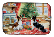 Load image into Gallery viewer, Papillon Christmas Cookies Dish Drying Mat