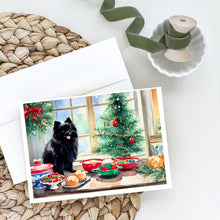 Load image into Gallery viewer, Pomeranian Christmas Cookies Greeting Cards - Blank Note Cards – 8-Pack of Artist-Designed Cards with Envelopes