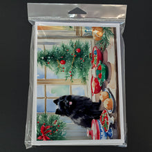 Load image into Gallery viewer, Pomeranian Christmas Cookies Greeting Cards - Blank Note Cards – 8-Pack of Artist-Designed Cards with Envelopes