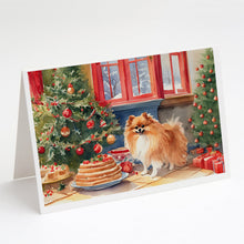 Load image into Gallery viewer, Pomeranian Christmas Cookies Greeting Cards - Blank Note Cards – 8-Pack of Artist-Designed Cards with Envelopes