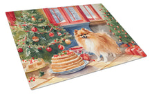 Load image into Gallery viewer, Pomeranian Christmas Cookies Glass Cutting Boards – Durable, Decorative Kitchen Art