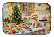 Load image into Gallery viewer, Poodle Christmas Cookies Dish Drying Mat