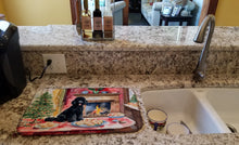 Load image into Gallery viewer, Poodle Christmas Cookies Dish Drying Mat