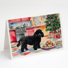 Load image into Gallery viewer, Poodle Christmas Cookies Greeting Cards - Blank Note Cards – 8-Pack of Artist-Designed Cards with Envelopes