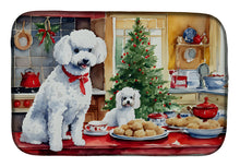 Load image into Gallery viewer, Poodle Christmas Cookies Dish Drying Mat