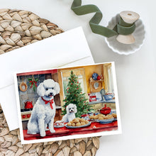 Load image into Gallery viewer, Poodle Christmas Cookies Greeting Cards - Blank Note Cards – 8-Pack of Artist-Designed Cards with Envelopes