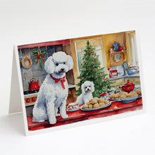 Load image into Gallery viewer, Poodle Christmas Cookies Greeting Cards - Blank Note Cards – 8-Pack of Artist-Designed Cards with Envelopes
